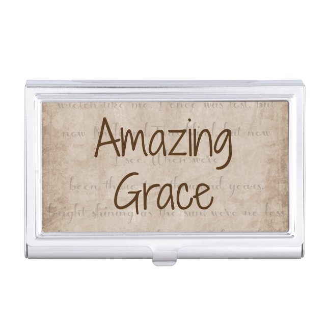Amazing Grace Case For Business Cards (Front)