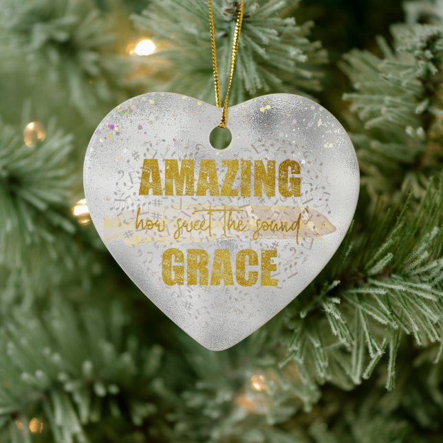 Amazing Grace  Ceramic Ornament (Tree)