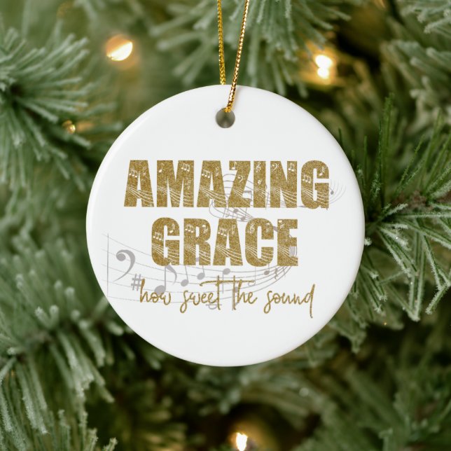 Amazing Grace  Ceramic Ornament (Tree)