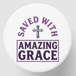 Amazing Grace Christian Cross Vintage Mini Candle Favors
