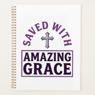 Amazing Grace Christian Cross Vintage Planner