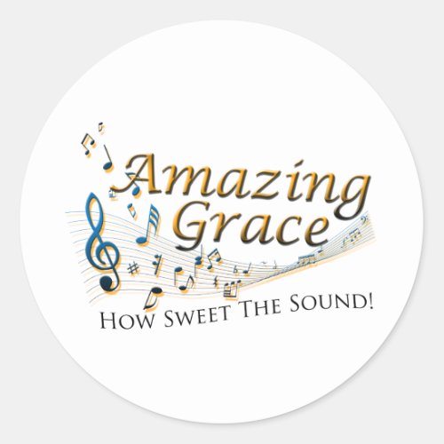 Amazing Grace Classic Round Sticker