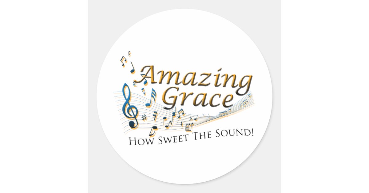 Amazing Grace Classic Round Sticker | Zazzle