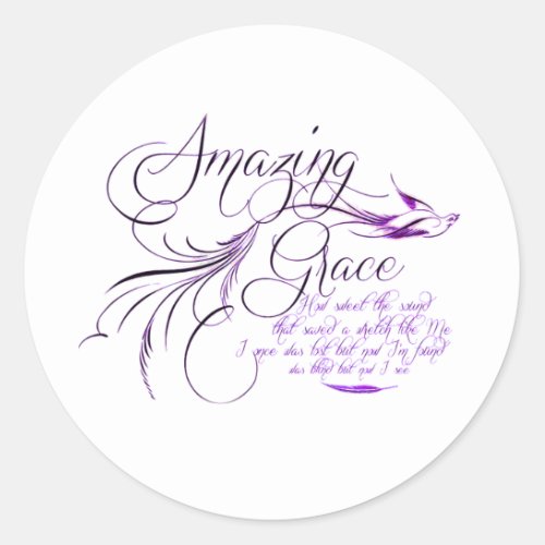 Amazing Grace   Classic Round Sticker
