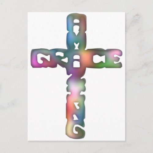 Amazing Grace Cross Postcard