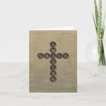Amazing Grace Cross Sympathy With Verse Card by Christian_Faith at Zazzle