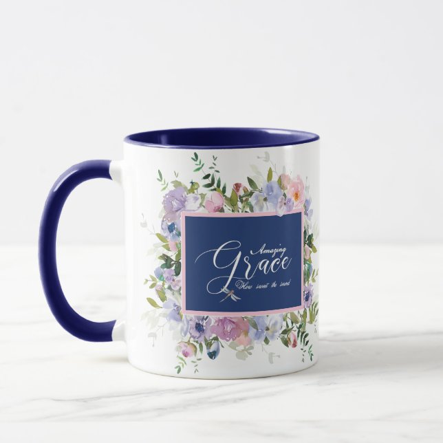 Amazing grace floral mug (Left)