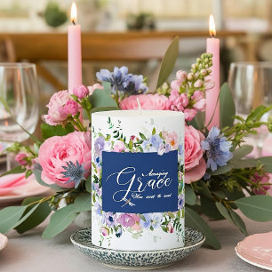 Amazing grace floral   pillar candle