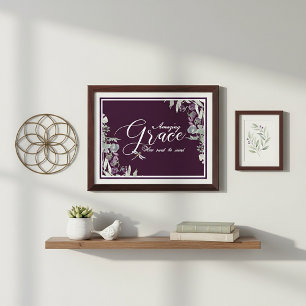 Amazing grace floral Plaque