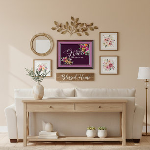 Amazing Grace floral Plaque