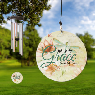 Amazing Grace Flowers and dragonfly Wind Chime