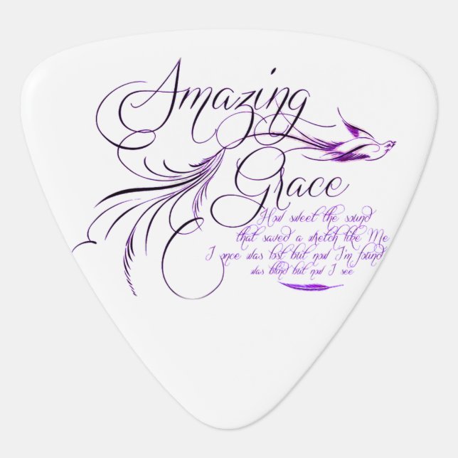 Amazing Grace    Guitar Pick (Front)
