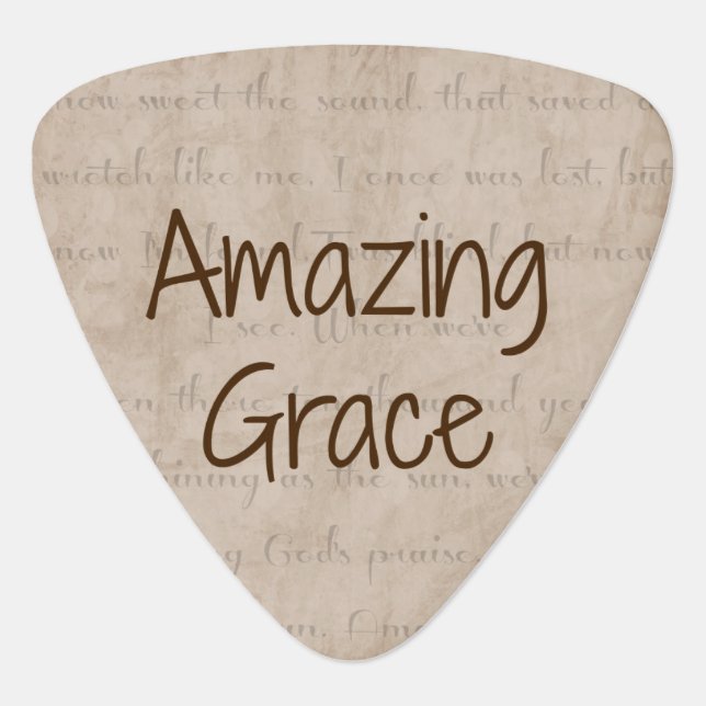 Amazing Grace Guitar Pick (Front)