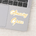Amazing Grace Hand Lettering Gold Sticker | Zazzle