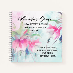Amazing Grace How Sweet the Sound Christian Hymn Notebook
