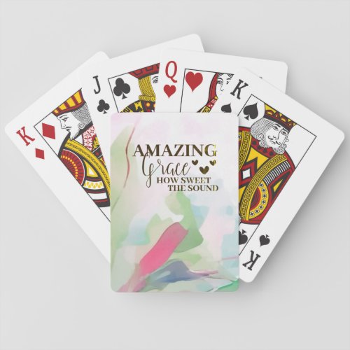 Amazing Grace How Sweet the Sound Christian Hymn Poker Cards