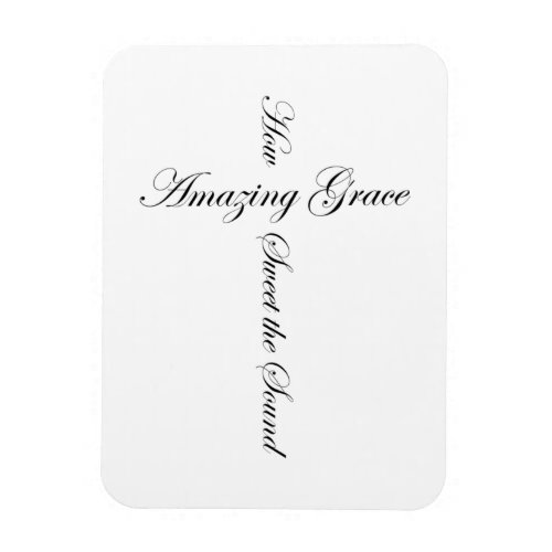 Amazing Grace How Sweet the Sound Cross Typology Magnet