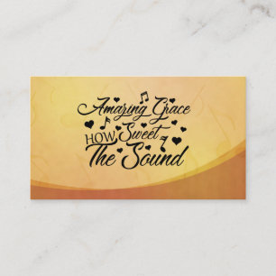 Amazing Grace How Sweet the Sound Hymn Business Card