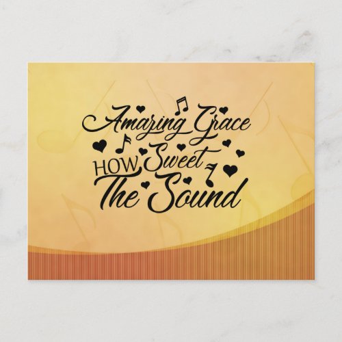 Amazing Grace How Sweet the Sound Hymn Postcard