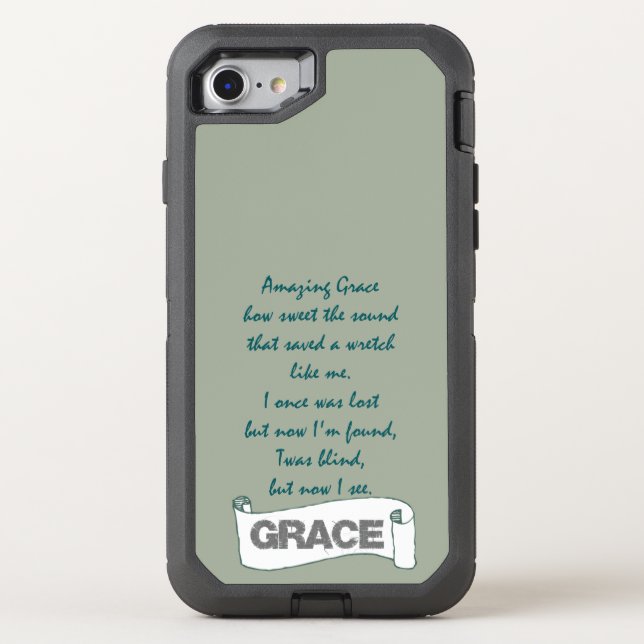 Amazing Grace Hymn Lyrics Otterbox iPhone Case (Back)