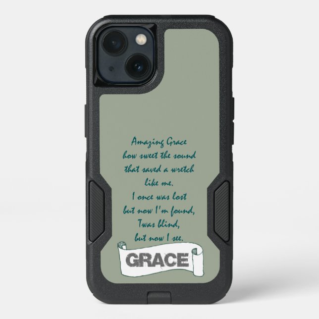 Amazing Grace Hymn Lyrics Otterbox iPhone Case (Back)
