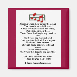 Amazing Grace Hymn Magnet