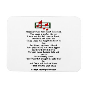 Amazing Grace Hymn Magnet
