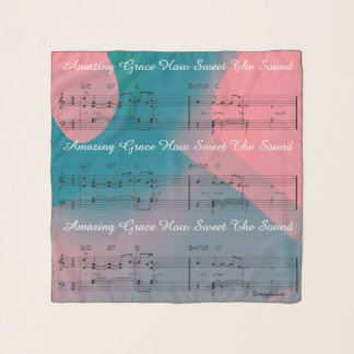 Amazing Grace Hymnal Chiffon Scarf
