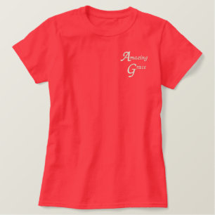 Amazing Grace Inspirational Faith Embroidered Shirt