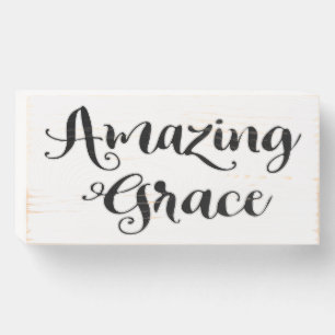 Amazing Grace Inspirational Wall Art Wooden Box Sign
