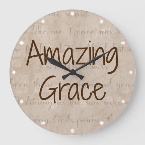 Amazing Grace Large Clock