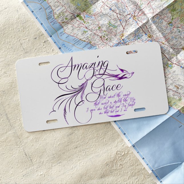 Amazing Grace   License Plate (In Situ)