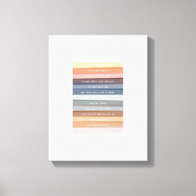 Amazing Grace Lyric Colorful Canvas Art (Front)