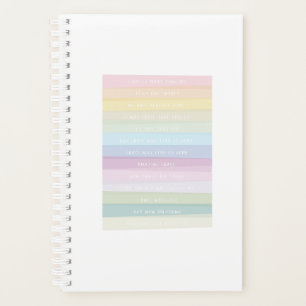 Amazing Grace Lyric Rainbow Colorful Stripes Planner