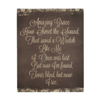 Amazing Grace Lyrics Chalkboard
