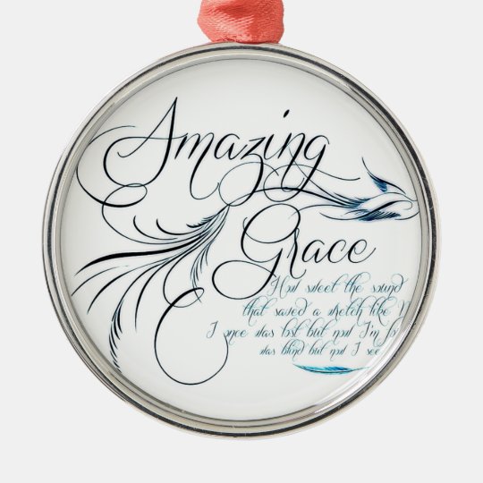 Amazing Grace Metal Ornament
