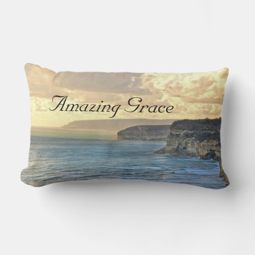 Amazing Grace Ocean Sunset Custom Throw Pillow