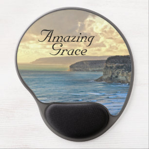 Amazing Grace Ocean Sunset Gel Mousepad