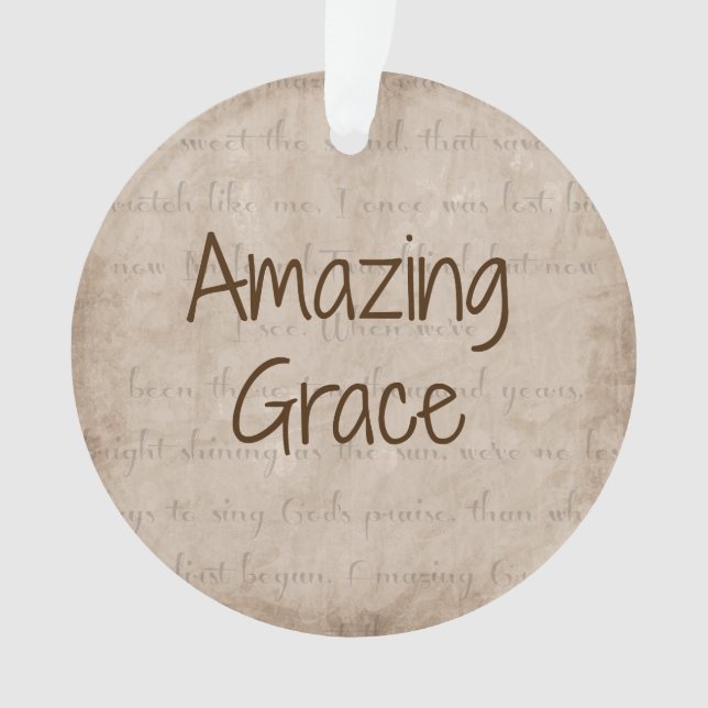 Amazing Grace Ornament (Front)