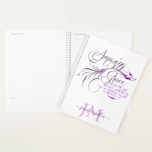 Amazing Grace    personalized Planner (Display)