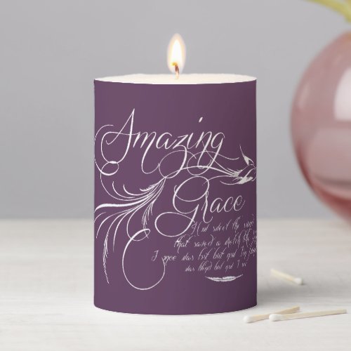 Amazing Grace    Pillar Candle