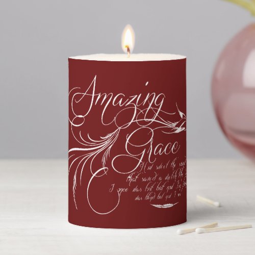 Amazing Grace    Pillar Candle