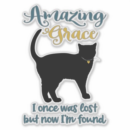 Amazing Grace Rescue Cat Sticker