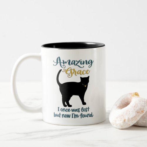 Amazing Grace Rescue Cat Two_Tone Coffee Mug
