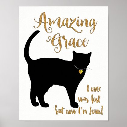 Amazing Grace Rescued Cat Shorthair Poster