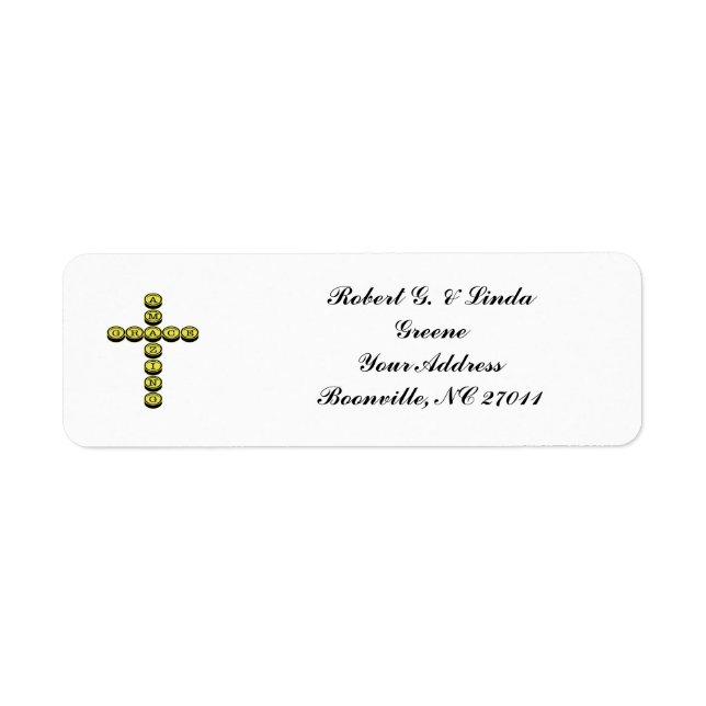 AMAZING GRACE-RETURN ADDRESS LABELS (Front)