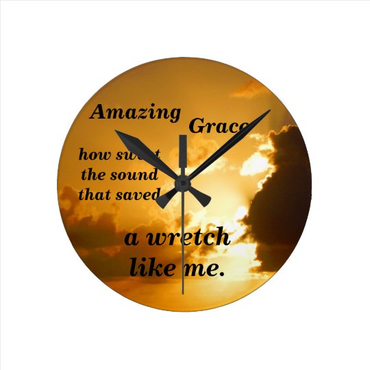 Amazing Grace Round Clock
