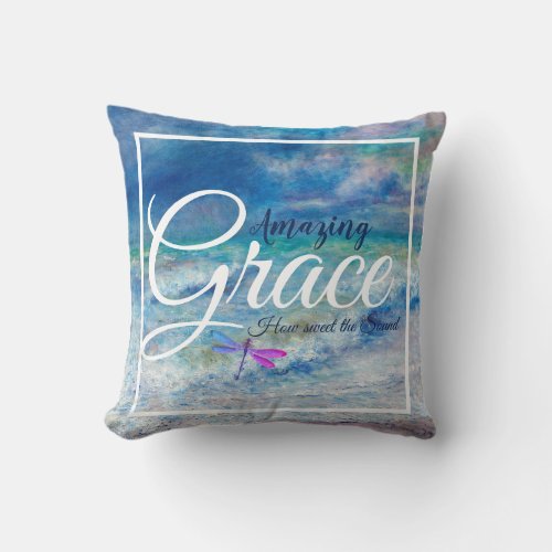 Amazing grace Seascape Throw Pillow