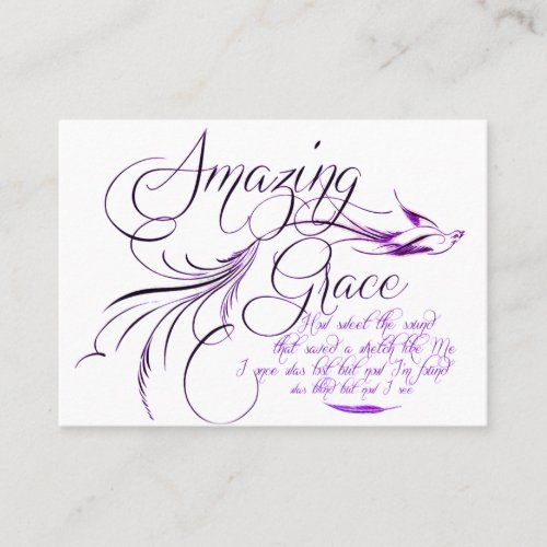 Amazing Grace   sharing Calling Card