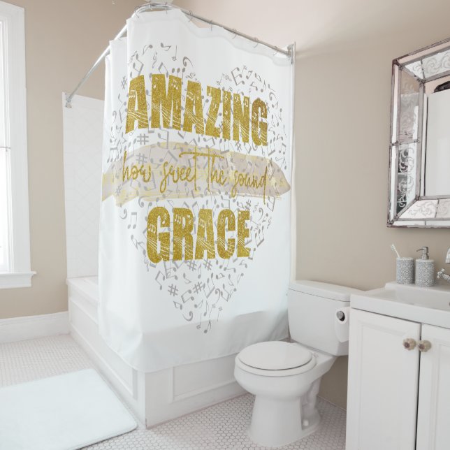 Amazing Grace Shower Curtain (In Situ)